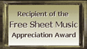 Free Sheet Music Appreciation Award